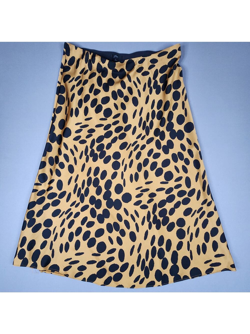 J. Crew Pull-on Midi A-line skirt leopard print in waves size Large ** READ**